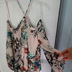 Off the shoulder with neck attachment if needed/ wanted